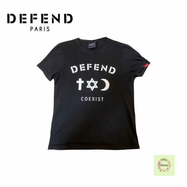 DEFEND ディフェンド Tシャツ CO TEE T.S コットン 半袖 ブラック メンズ Sサイズ 中古