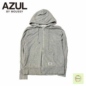 【美品】 STOOGE&CO ストゥージ&コー AZUL by moussy アズールバイマウジー コットンパーカー トップス スカル コットン グレー S