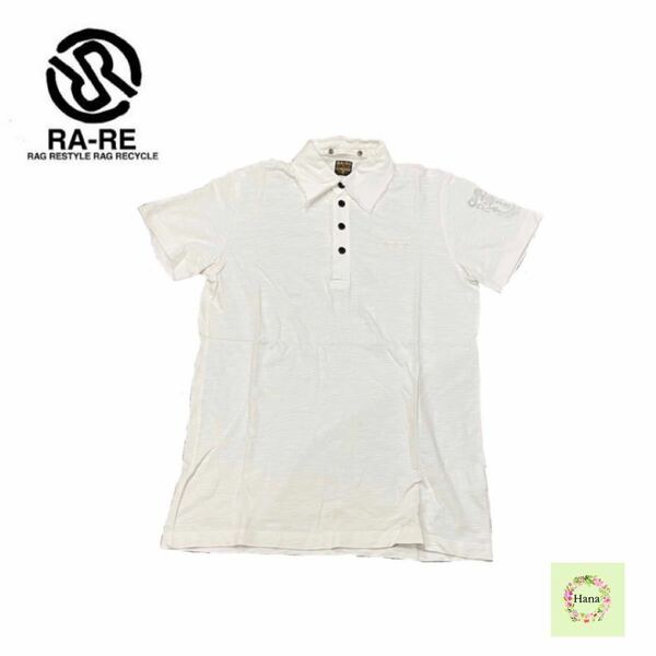 RA-RE RAG RECYCLE ラーレ ラグリサイクル ポロシャツ Tシャツ トップス 半袖 RA2207 01M109000 コットン ホワイト M 中古
