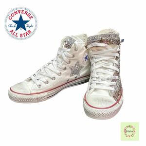 【展示品】 CONVERSE コンバース ハイカットスニーカー スタッズ グリッター メンズ 靴 スニーカー ボーダー UK7 25.5cm 中古