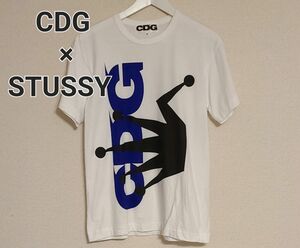 CDG ×STUSSY シーディージー×ステューシーcollarホワイトsizeM