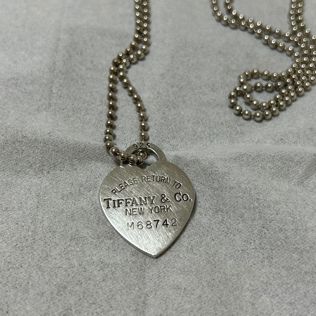 ティファニー Tiffany スクエアプレート ロングネックレス メトロ