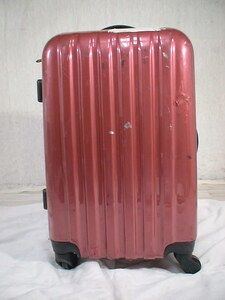 1681　赤 TSAロック付　鍵付　スーツケース　キャリケース　旅行用　ビジネストラベルバック