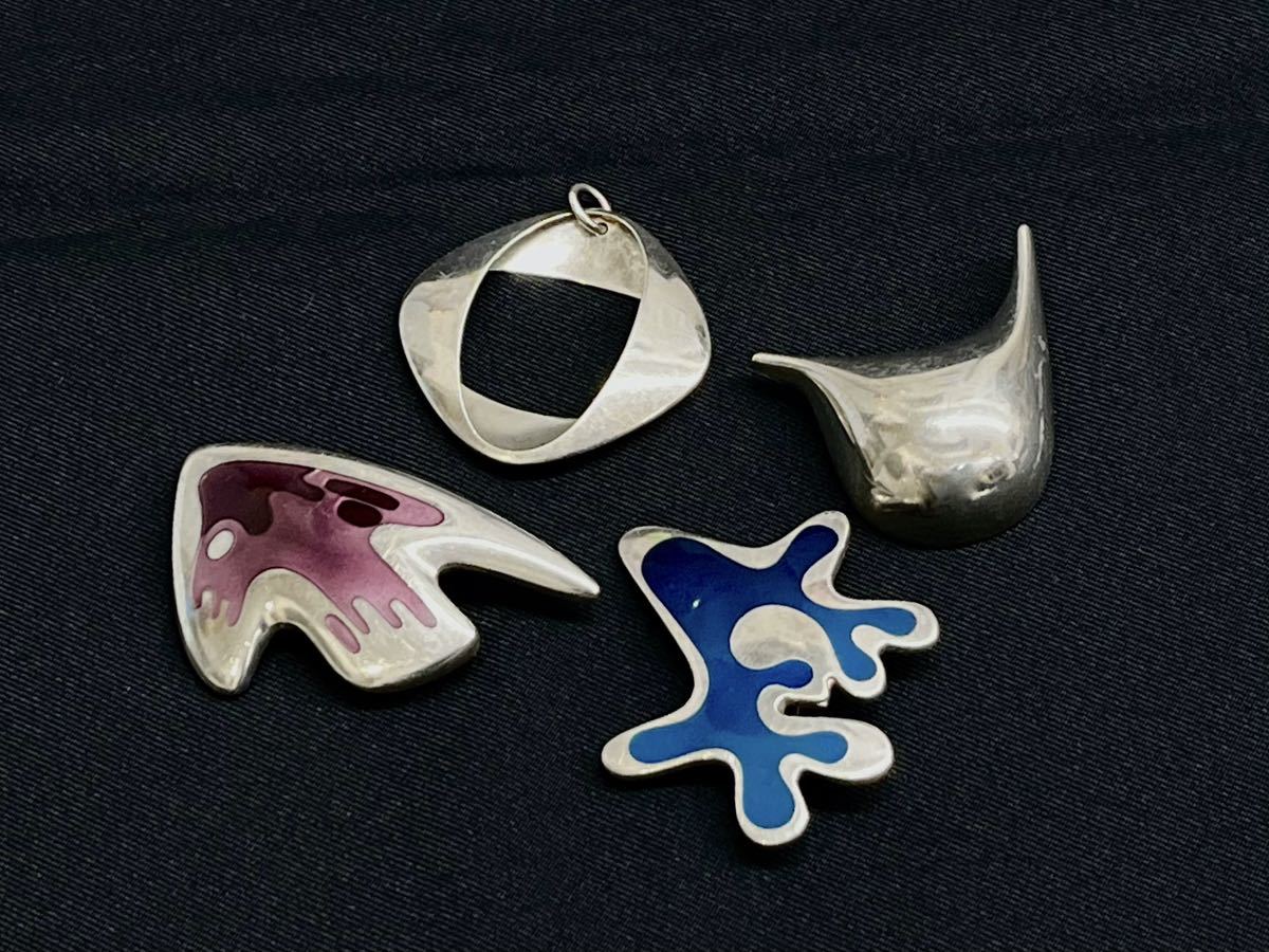 ジョージジェンセン ピンブローチ 魚モチーフ #10 シルバー925 良質