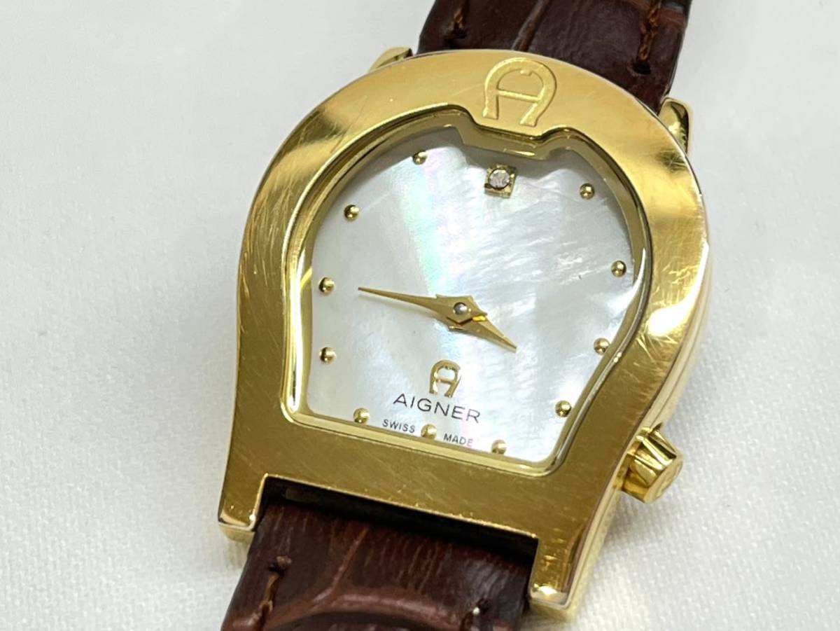 送料無料！中古腕時計 ジャンク品 AIGNER Verona 腕時計 時計 腕時計