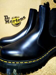 【Dr.MARTENS】ドクターマーチン 2976 QUAD チェルシーブーツ UK9 (28cm ) クアッドレトロ サイドゴアブーツ ブラック 厚底【新品未使用】