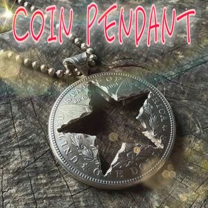 カットコイン ペンダント モルガンダラー ネックレス 銀貨 silver900% 外国コイン ブランド ReD アクセサリー