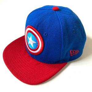 キャップ　ニューエラ 9FIFTY MARVEL キャプテンアメリカシードルブルー9 内寸52㎝ 〜58㎝ 野球　アウトドア　キャンプ　即決