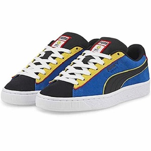  Puma смайлик world сотрудничество замша JR 23.5cm US5.5C голубой / черный синий чёрный Suede SMILEYWORLD Smile Nico Chan 