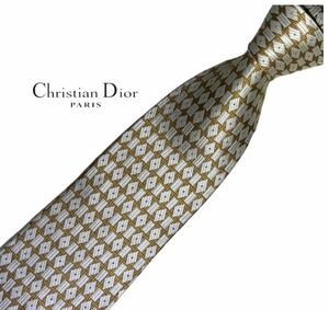 Christian Diorネクタイ パターン柄 刺繍ロゴ クリスチャンディオールUSED 中古 t117