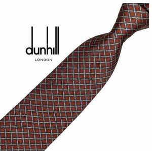 dunhill necktie check pattern Dunhill USED used t114