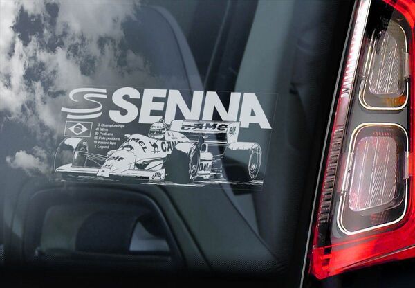 【期間限定値下げ←数日間】◆アイルトン・セナ ⑮キャメル・ロータス・99T・ホンダ 外張り カーステッカー