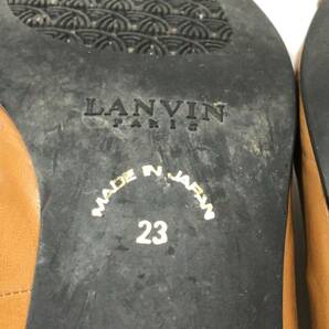 LANVIN レザー パンプス 23cm ブラウンxブラック系 ランバン 23033103の画像6