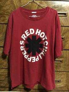 GU×RED HOT CHILI PEPPERS 半袖 Tシャツ サイズL レッドホットチリペッパーズ ジーユー 赤 ロック バンド