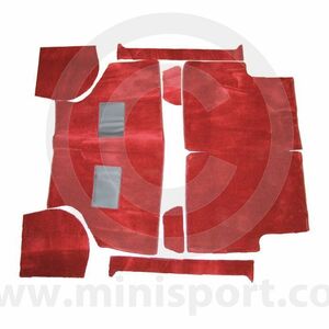  Rover Mini коврик на пол ковровое покрытие MOT1002 красный kenz