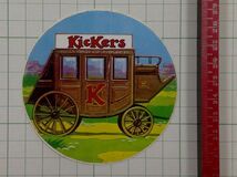 古いフランスのステッカー：Kickers 馬車 イラスト ビンテージ 車 +Da_画像3