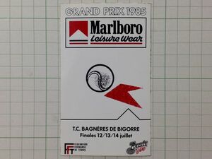 フランス 古いステッカー：Marlboro マルボロ テニス 広告 ビンテージ +Rb