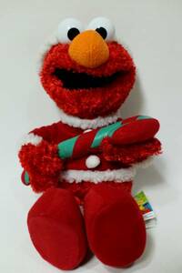 P5 ★ Плюшевая игрушка ★ Sesame Elmo 2l Santa Big ◆ 38 см.
