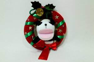 S4* soft toy * exist .. Panda Christmas wreath *15cm