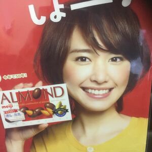  unused * Aragaki Yui ga key * not for sale clear file Meiji almond 50 anniversary *A4 size 