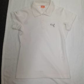 劇レア小さめサイズ PUMA Lady's ゴルフポロシャツ Sサイズ ホワイト used超美品