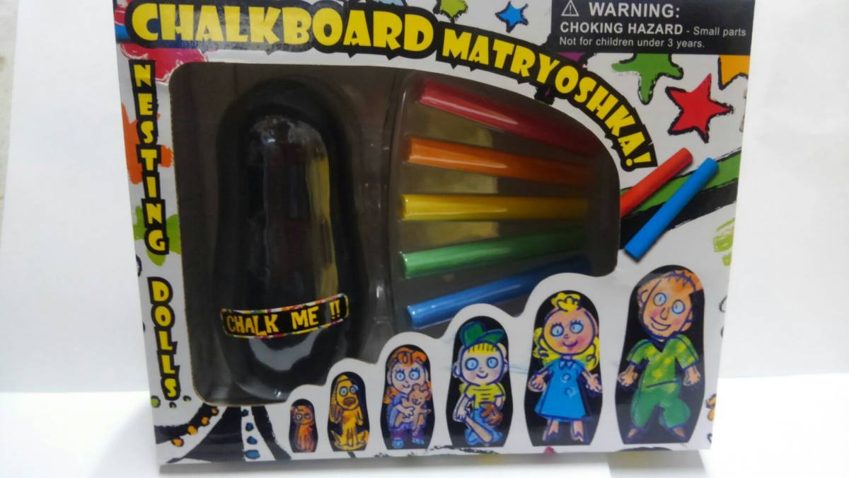 Make your own original matryoshka as an educational toy! Chalk board matryoshka set★art interior, handmade works, interior, miscellaneous goods, ornament, object