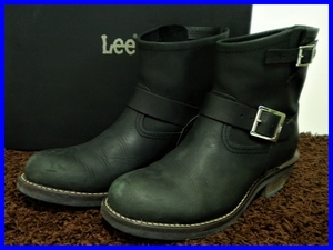 即決! 良品 Lee リー 052410 エンジニアブーツ 黒 メンズ26.0 靴