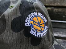 USA正規品 mitchell&ness ミッチェル＆ネス NBA ウォリアーズ Warriors 迷彩 カモフラージュ ストラップバック キャップ ローキャップ_画像5