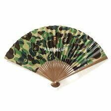 A BATHING APE ABC FOLDING FAN エイプ 扇子 新品・収納袋付き