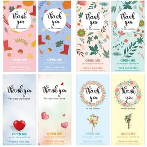 【枚数変更可】サンキューシール 8種類×20枚 合計160枚