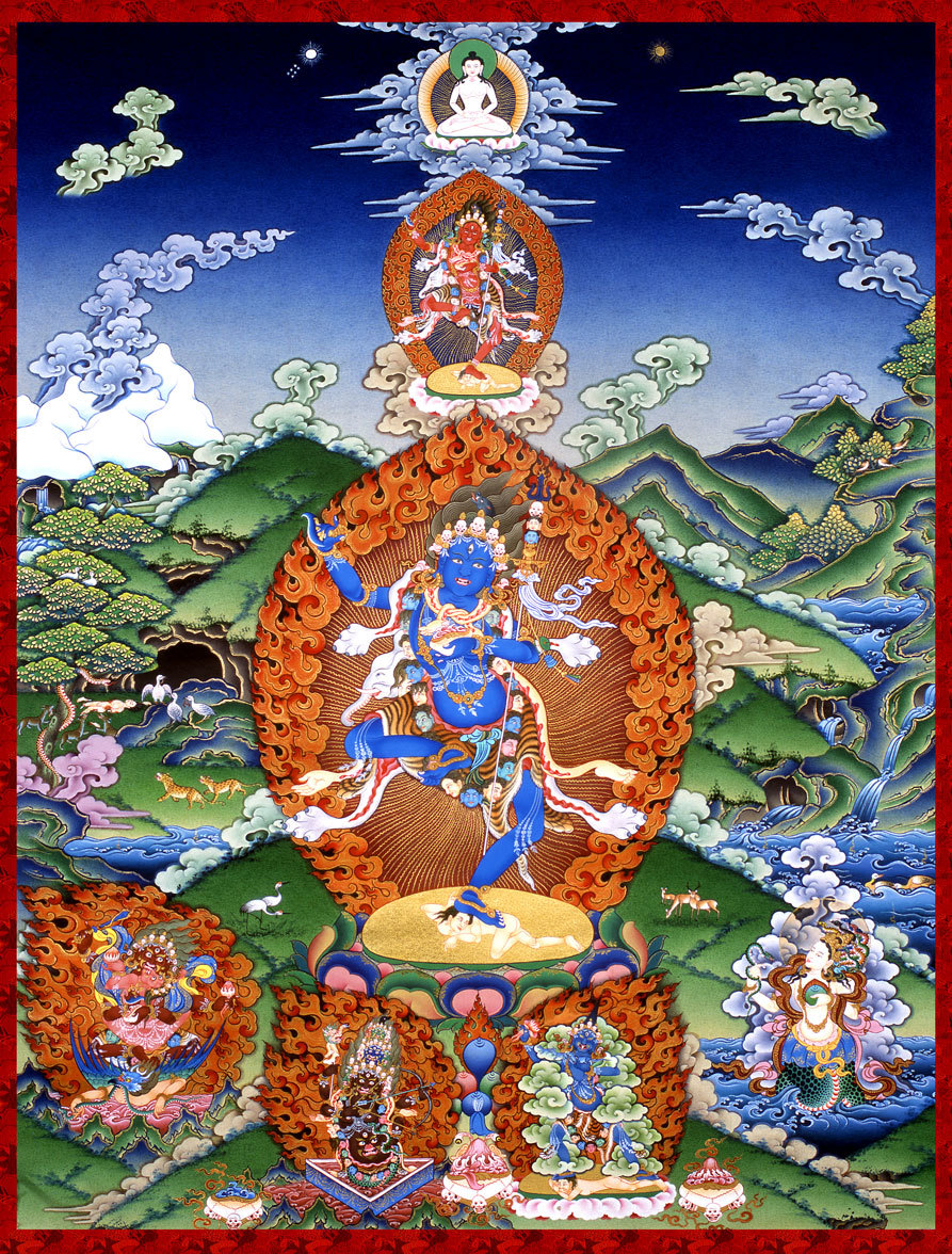 チベット仏教 仏画 A3サイズ: 297×420mm 曼荼羅 送料300円~, 美術品, 絵画, その他