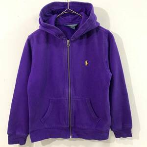 POLO by RALPH LAUREN Zip up Parker full Zip embroidery Logo one Point Kids purple purple hood fine quality [ uniform carriage / including in a package possibility ]F