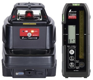 シンワ スピニングレーザー H-3 レッド デジタル受光器付 70818 レーザー墨出し器 。