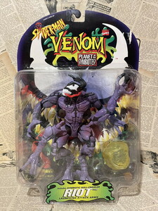 ☆1990年代/スパイダーマン/アクションフィギュア即決/VENOM/PLANET OF SYMBIOTES/Spider-Man/Action Figure(Riot/MOC) MA-021