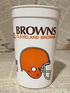 *1970 годы / пластик cup / американский футбол / Brown z/ICEE/ быстрое решение Vintage USA/NFL/Plastic Cup(70s/Browns) OC-039