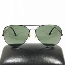 【レイバン】本物 Ray-Ban サングラス B&L ボシュロム アビエーター カーキグレー色系×黒色系 メンズ レディース USA製 送料520円_画像3