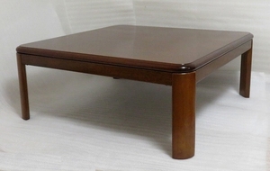 即決 新品 天板突板集成材 家具調こたつ 90x90cm 正方形