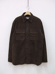 Deadwood SHORELINE SHIRT SUEDE 新品タグ付 レザー スエード S 長袖シャツ ブラウン メンズ デッドウッド 2-0822T# F87455