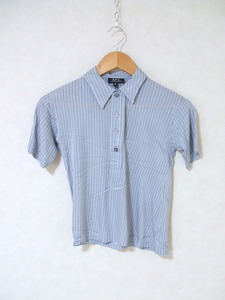 A.P.C. stretch stripe polo-shirt with short sleeves size S gray lady's A.P.C. 2-0513S 192105