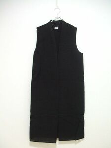 POSTELEGANT 22SS No.0289 Washi Wool Rever Vest 定価137500円 カバー付 ベスト ブラック レディース ポステレガント 2-0703M 197562