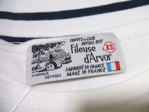 FILEUSE D'ARVOR ニットTシャツ ボーダー フランス製 サイズXS 半袖Ｔシャツ ホワイト ネイビー フィルーズダルボー 2-0625S 193253_画像3
