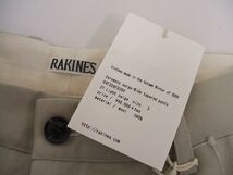RAKINES 新品 Ceremony serge Wide tapered pants 定価52800円 ワイドテーパード パンツ ライトベージュ ラキネス 2-0829T F89135_画像3