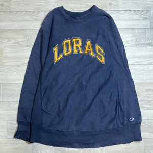 Champion/チャンピオン/80s中期/USA製/トリコタグ/2枚タグ/REVERSE WEAVE/リバースウィーブ/SWEATSHIRT/スウェット/LORAS/ネイビー/XL