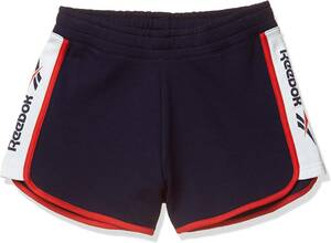 [KCM]Z-ree-168-L* exhibition goods *[Reebok] lady's Classics linear shorts short pants GOF67-FK2300 navy size L