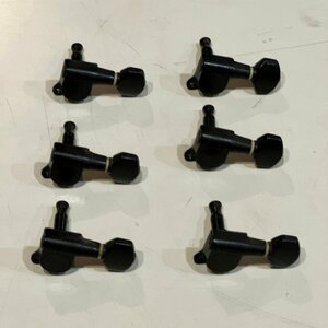 Gotoh Guitar Peg ブラック パーツ 片側6連ペグ ゴトー Guitar Pegs -GrunSound-z106-