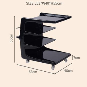 新品　北欧風　家具　テーブル台　移動可能　収納　置き物　多機能 実用　4層置き物　ベッドルーム　リビング　ブラック