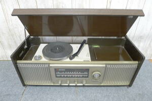 cc021 * National National vacuum tube radio turntable SKU-970 Showa Retro radio OK turntable around not volume .. not /140