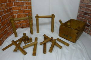 .271** Vintage * retro tree box . go in .. old loading tree assembly stick intellectual training old toy toy . 100 shop san. tree box toolbox antique /80