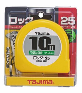 tajima lock -25 10m 25mm width shaku corresponding scale attaching L25100SB scale convex construction construction large ... person interior structure work measurement range finder . public works 