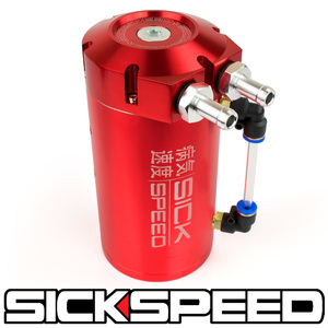 SICKSPEED　オイルキャッチタンク　レッド　汎用　USDM　JDM　エンジンルーム　スタンス　ドリフト　シックスピード